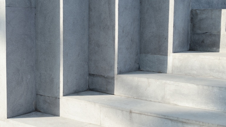 play of light on concrete stairs