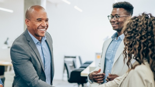 Business people shaking hands in the office