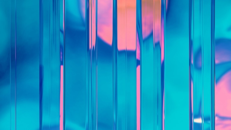 Abstract Glass Prism Colored