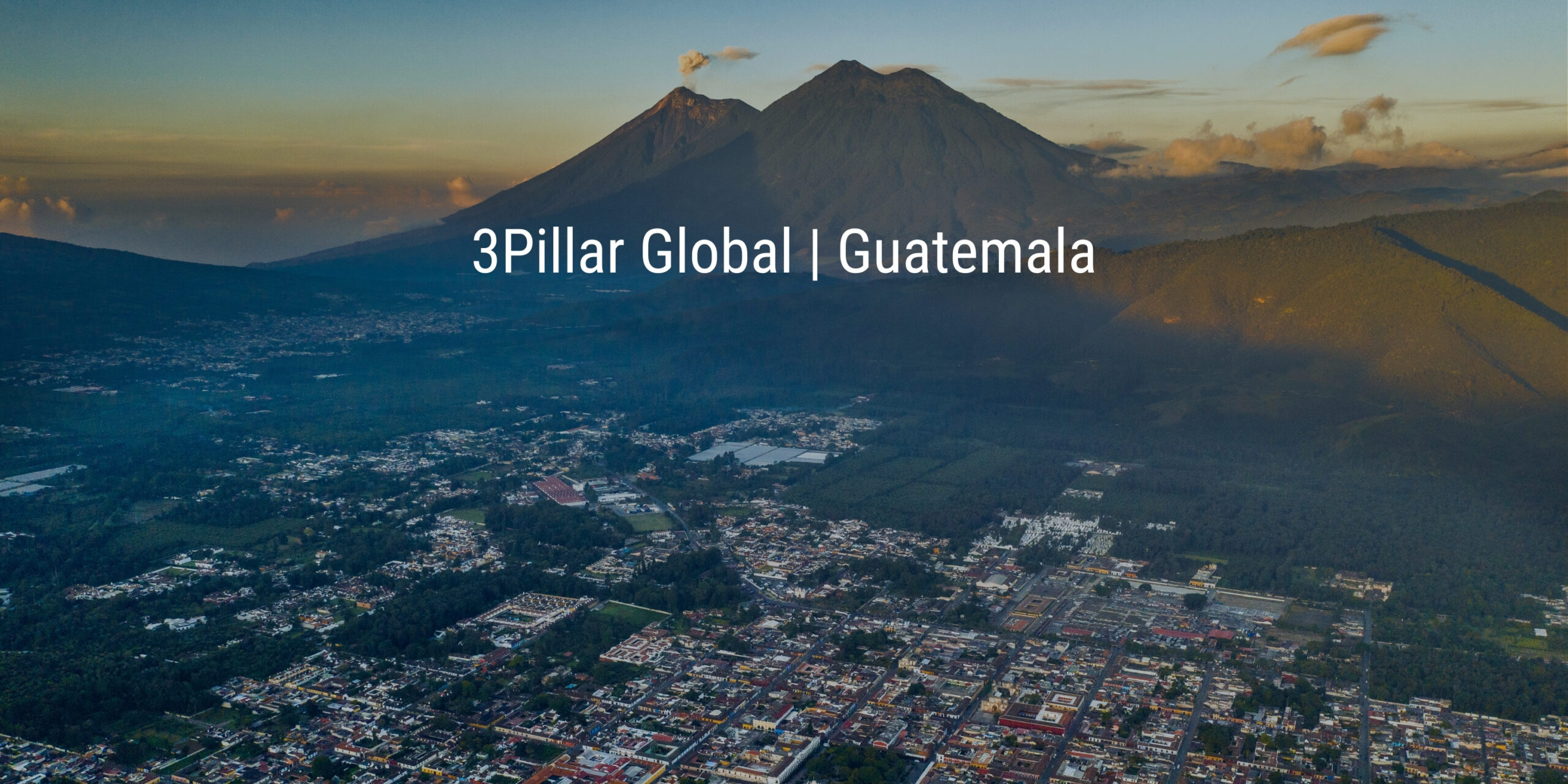 Arial view of Guatemala mountain range